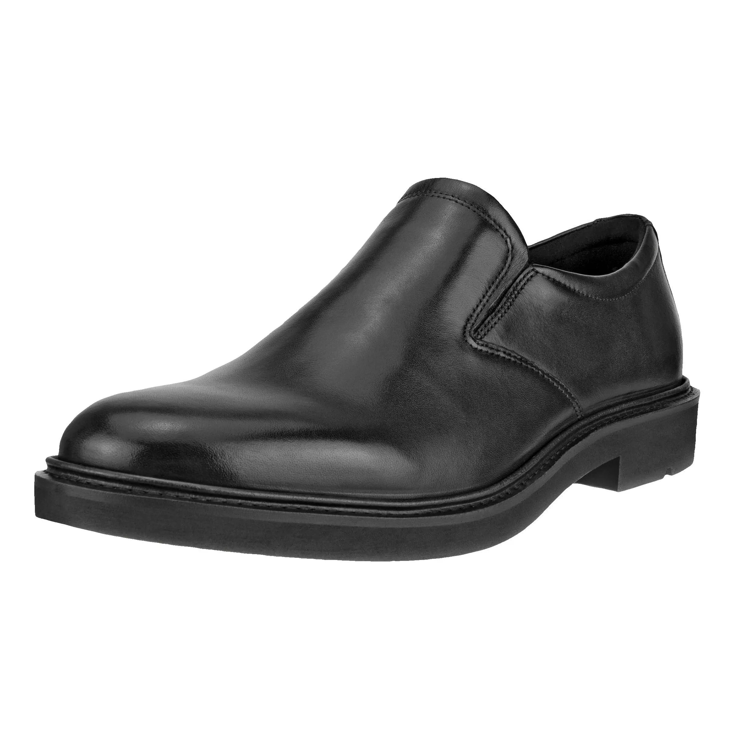 Ecco Men's Metropole London Leather Slip on Derby - Black - Size 40