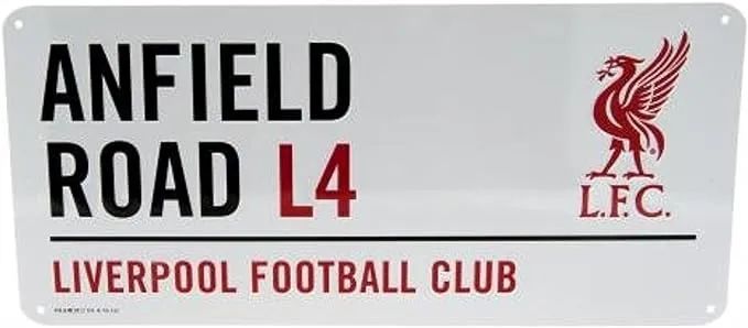 Liverpool Official Anfield Road L4 Metal Street Sign - Multi-Colour