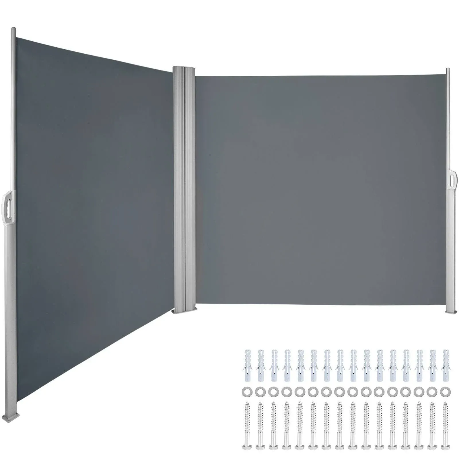 VEVOR Retractable Patio Screen 63inch In Height Retractable Screen 236inch In Length Office Dividers Partition Wall Outdoor Retractable Gate Retractable Fence Outdoor Screens For Patio Privacy