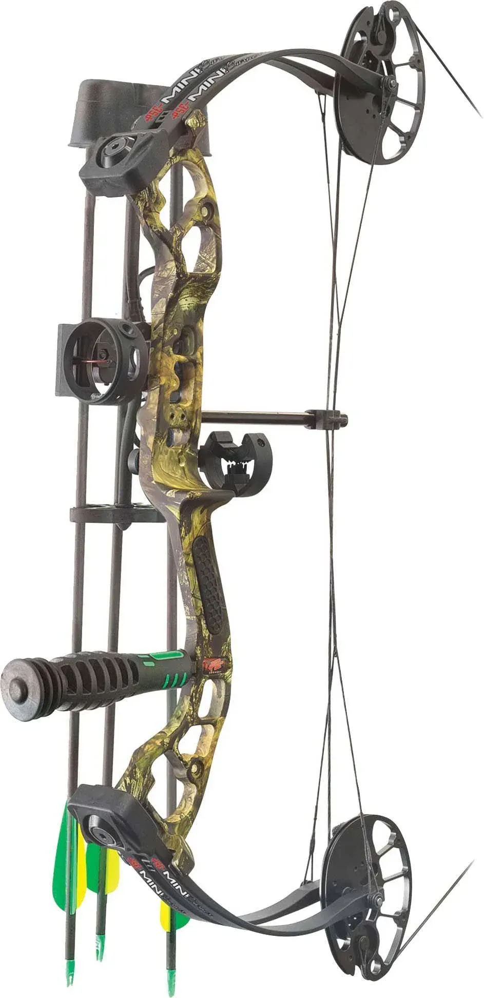 PSE Mini Burner Youth Compound Bow Package, Mossy Oak Country