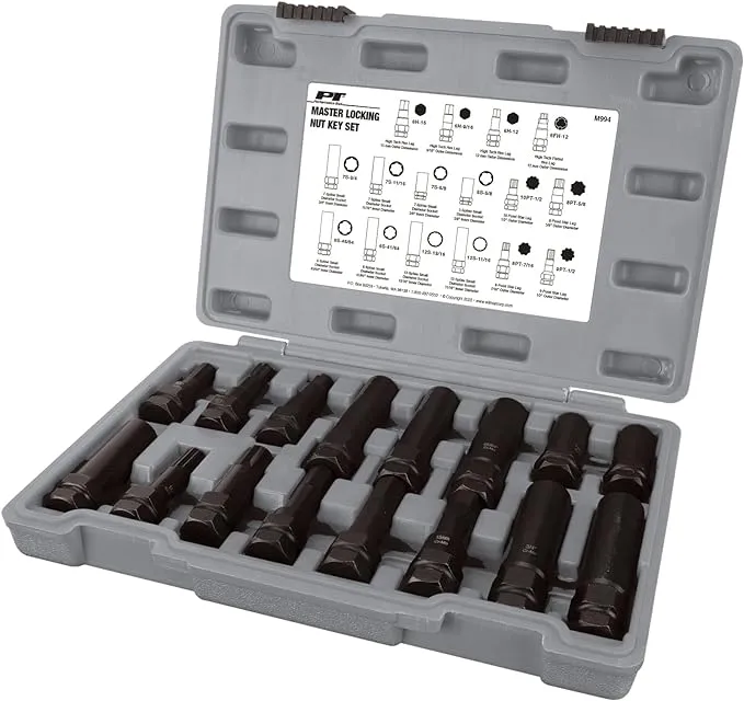 Steelman Pro 78537 16-Piece Locking Lug Nut Master Key Set