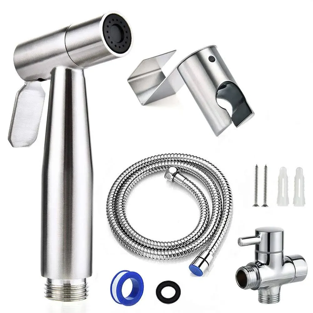 x L XLMAGNET Handheld Bidet Sprayer for Toilet, 7/8" Stainless Steel Adjustable Pressure Bidet Faucet Diaper Sprayer Set with Hose Attachment for