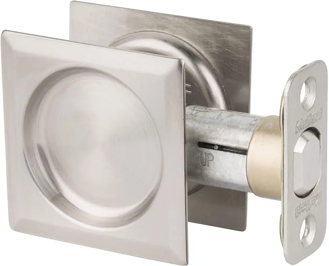 Kwikset 334SQT-15 , Square Passage Pocket Door Lock, Satin Nickel