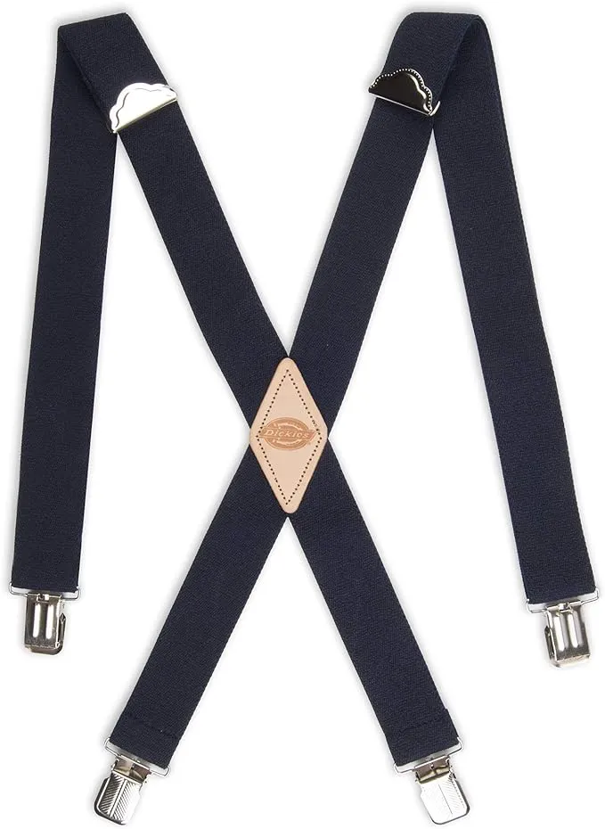 Dickies Men's Elastic Work Suspender Braces Navy