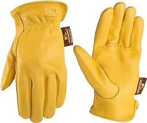 Wells Lamont Men's Deerskin Full Leather Light-Duty Driving Gloves | Large (962L), Gold