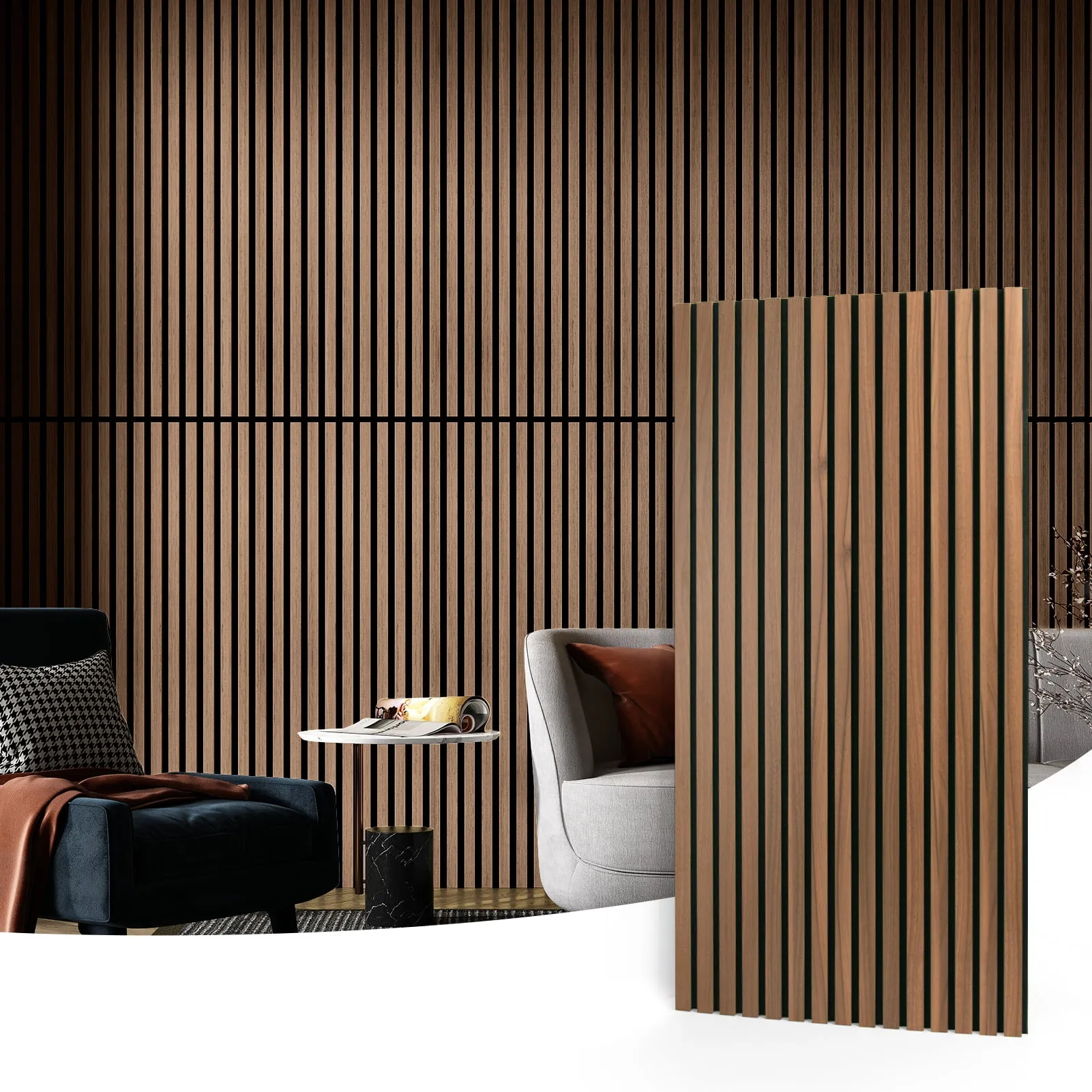 Art3d Wood Slat Acoustic Panels for Wall and Ceiling