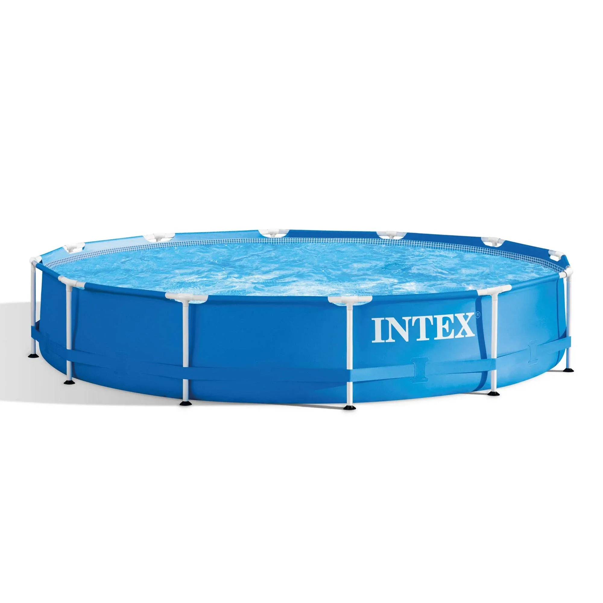 Intex 12' x 30" Metal Frame Set Above Ground Pool with Filter & Cover