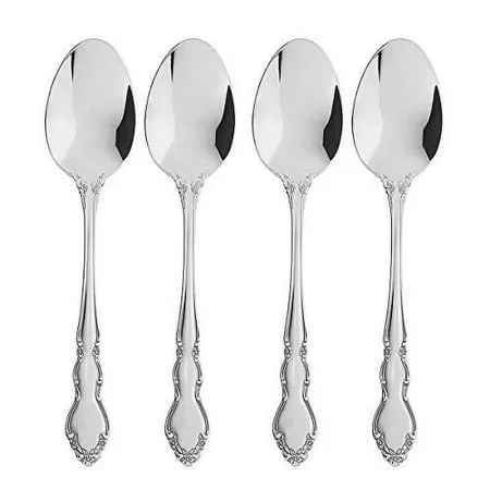 Oneida Dover Fine Flatware Teaspoons, Set of 4