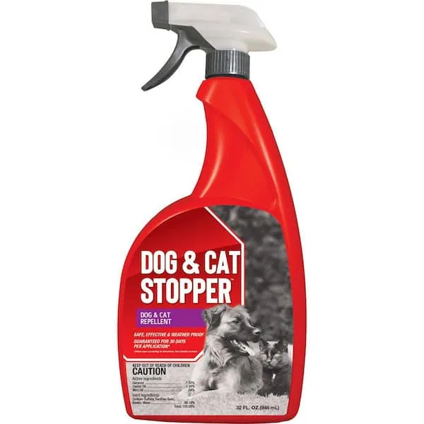 Messina Wildlife Dog & Cat Stopper - Effective, Food Grade Ingredients; Repels Dogs and Cats; Ready to Use, 32 fl. oz. Liquid Trigger Spray Bottle