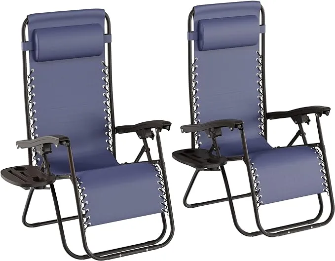 Lavish Home Zero Gravity Lounge Chairs (Set of 2)