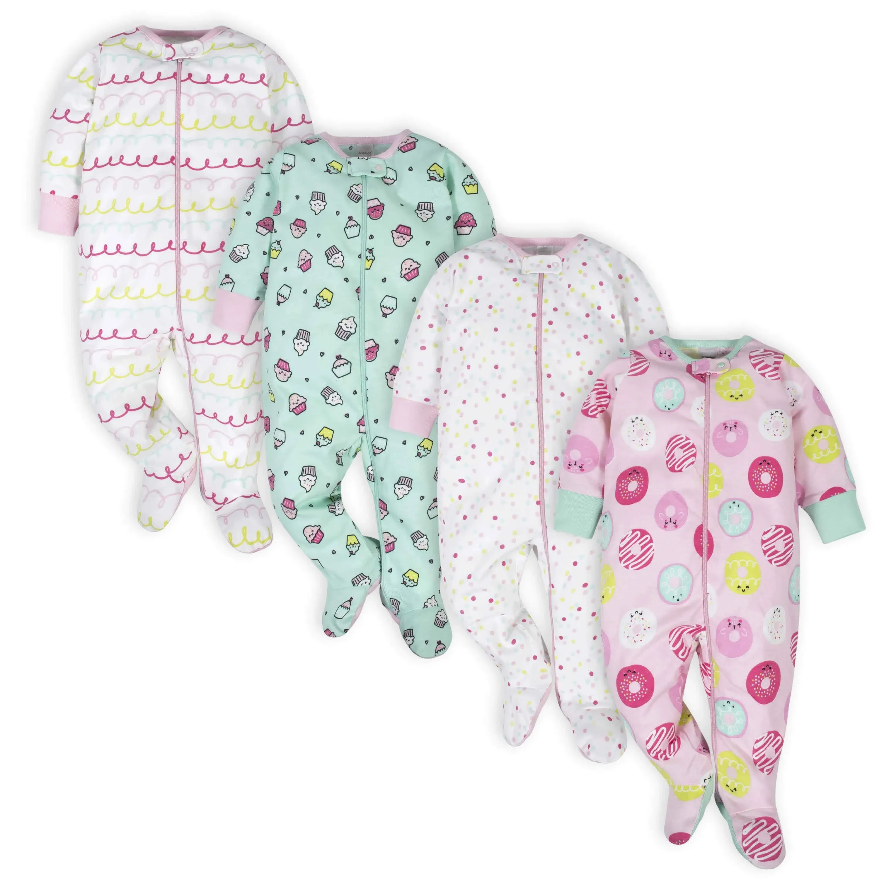 Onesies Gerber Baby girls Sleep 'n Play Footed Pajamas