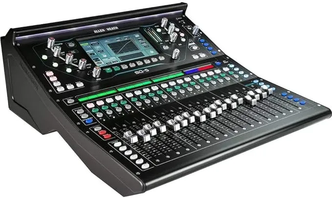 Allen & Heath SQ-5 Digital Mixer, 48 Input Channels, 7" Capacitive Touchscreen, Automatic Mic Mixing, 32×32 USB Audio Interface, Black