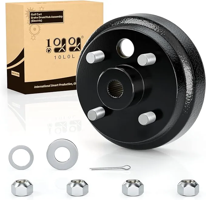 10L0L Golf Cart Brake Drum Hub Assembly(OEM# 19186G1P 19186-G1) - EZGO TXT OEM Brake Drum (24 Spline) Fit PDS 1982-up Electric