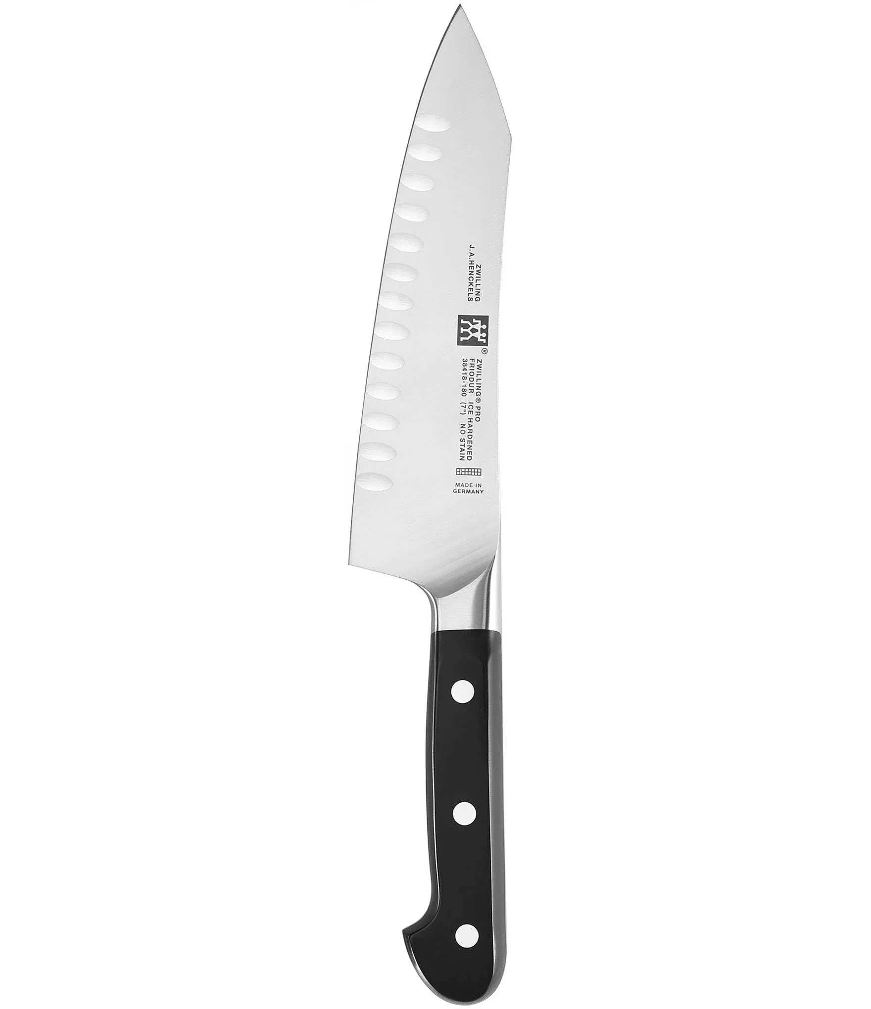 Zwilling Pro 7-Inch Rocking Santoku Knife, Hollow Edge