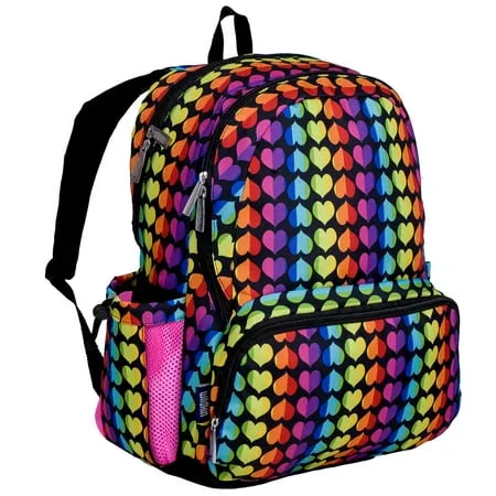 Wildkin 17 inch Backpack Rainbow Hearts