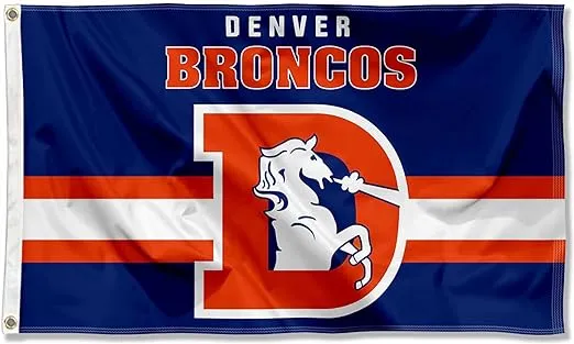 WinCraft Broncos Throwback Vintage Retro 3x5 Banner Flag