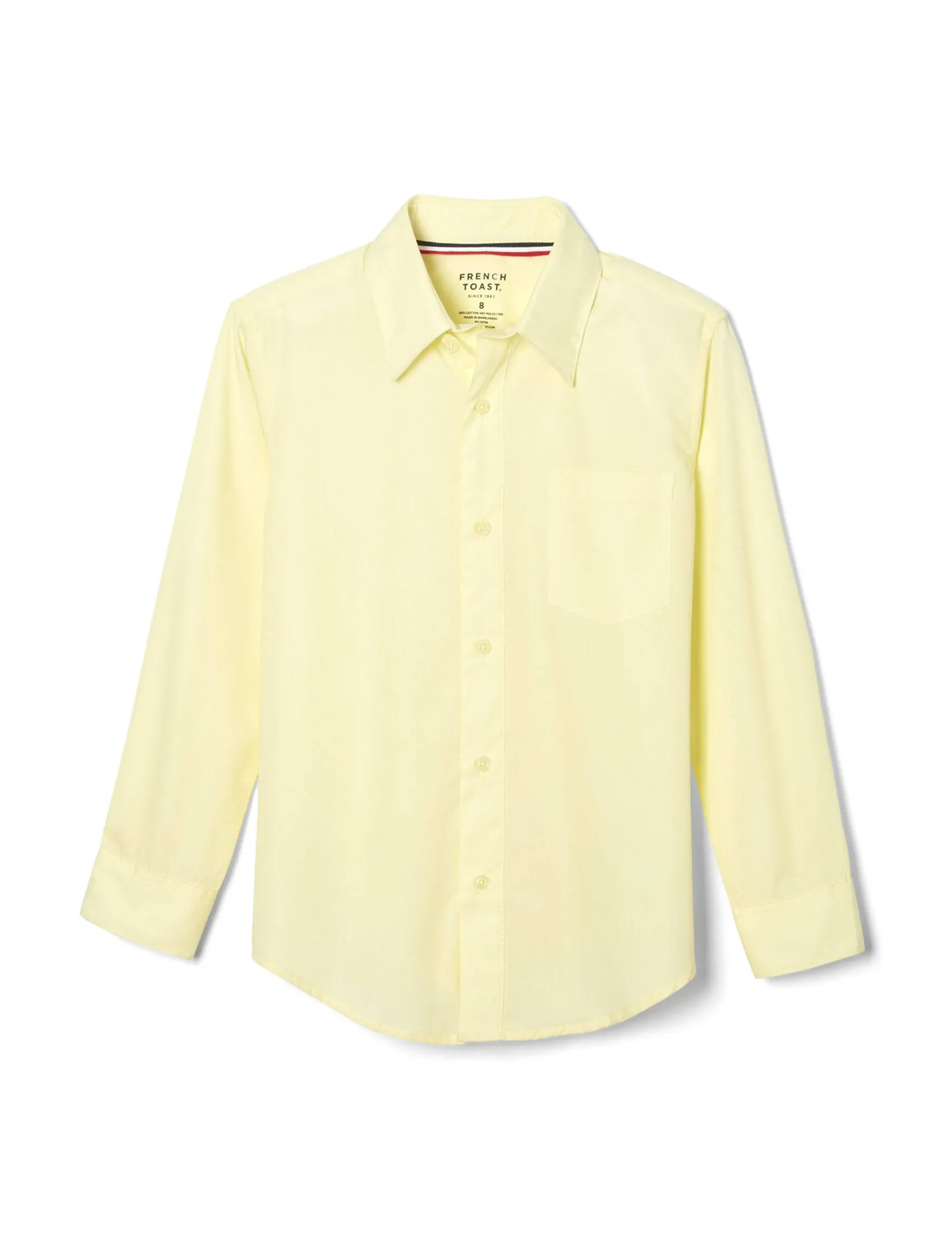 French Toast Big Boys Long Sleeve Classic Dress Shirt Yellow 16