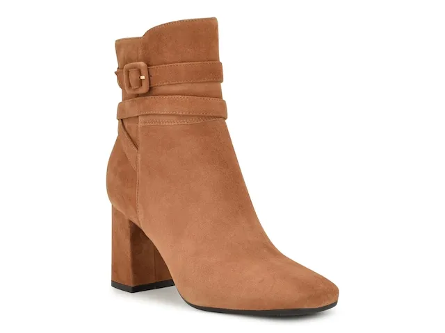 Nine West Quena 9X9 Women's Suede Block Heel Dress Boots