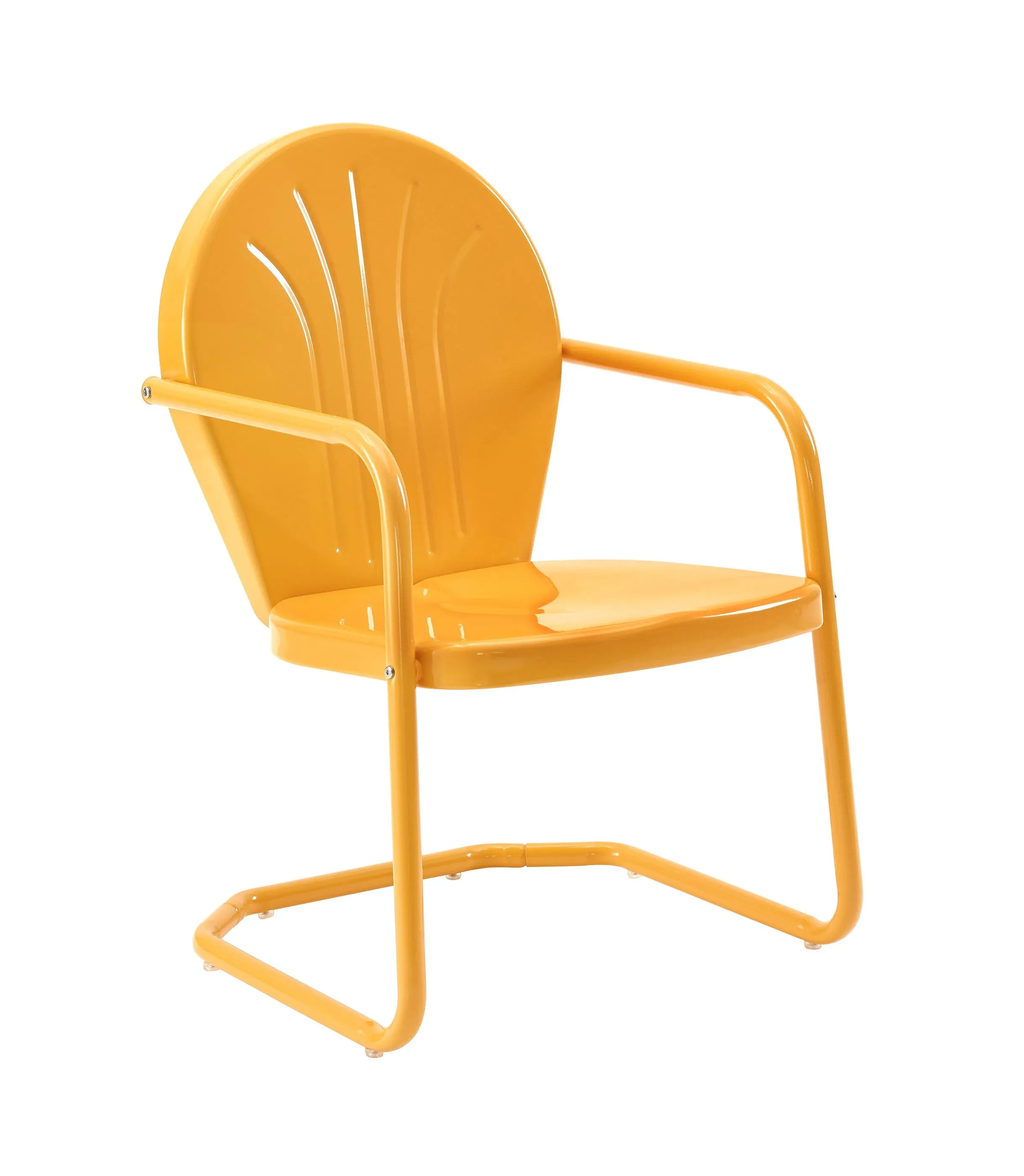 Crosley Griffith Outdoor Chair Tangerine Metal