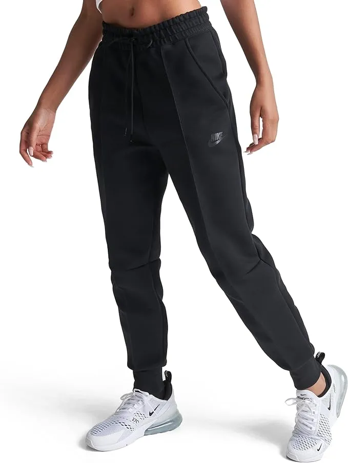 Nike Sportswear Women's Tech Fleece Black Mid Rise Joggers M