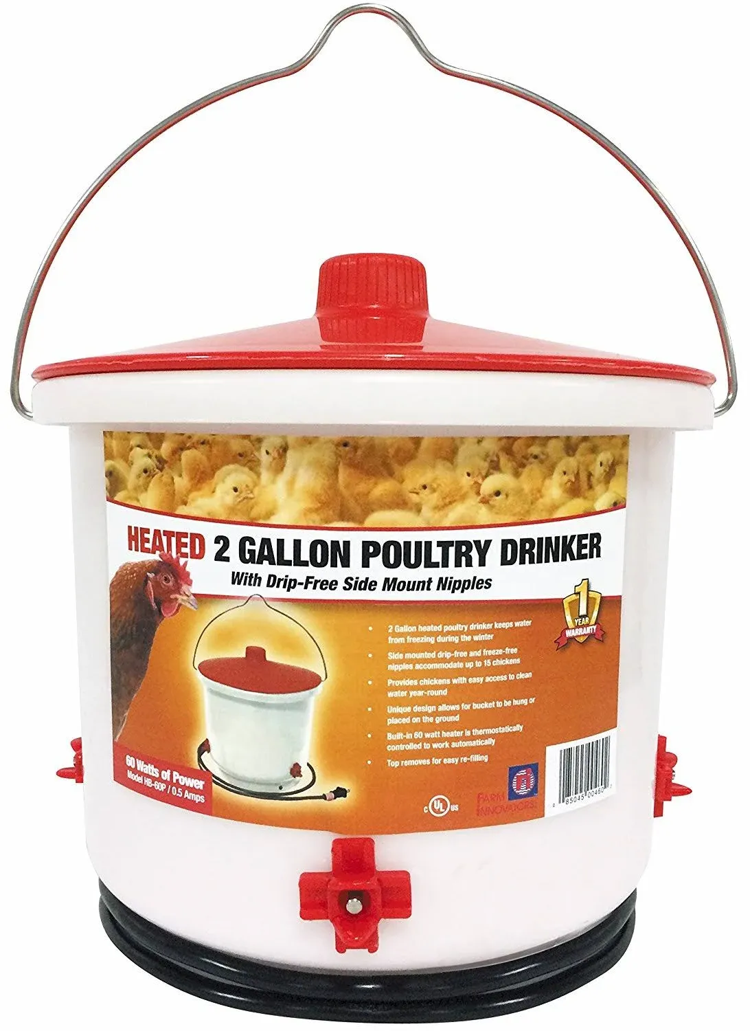 Farm Innovators HB-60P Poultry Drinker