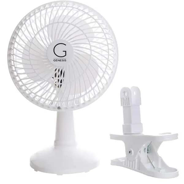 Genesis 6-Inch Clip Convertible Table-Top Clip Fan