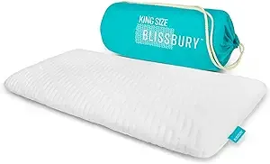 BLISSBURY Ultra Thin Pillow for Stomach Sleeper White / King