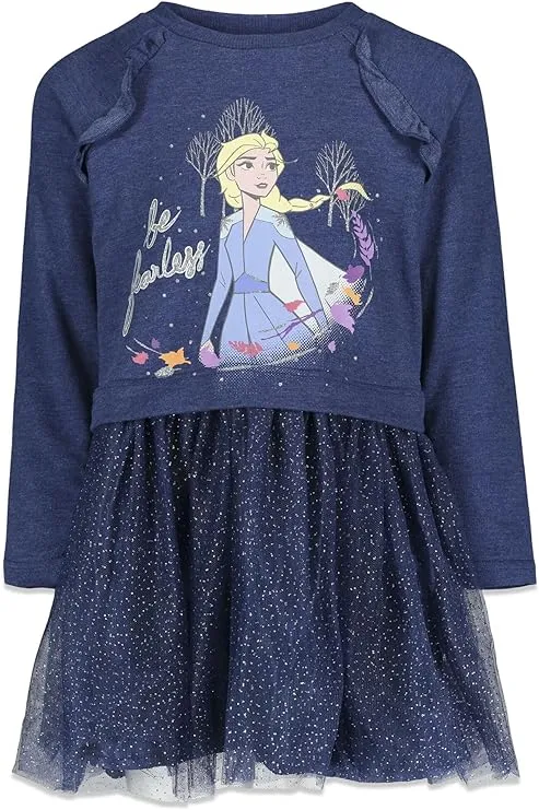 Disney Frozen Princess Lilo & Stitch Minnie Mouse Moana Girls Dress Toddler to Big Kid Sizes (2T - 14-16)