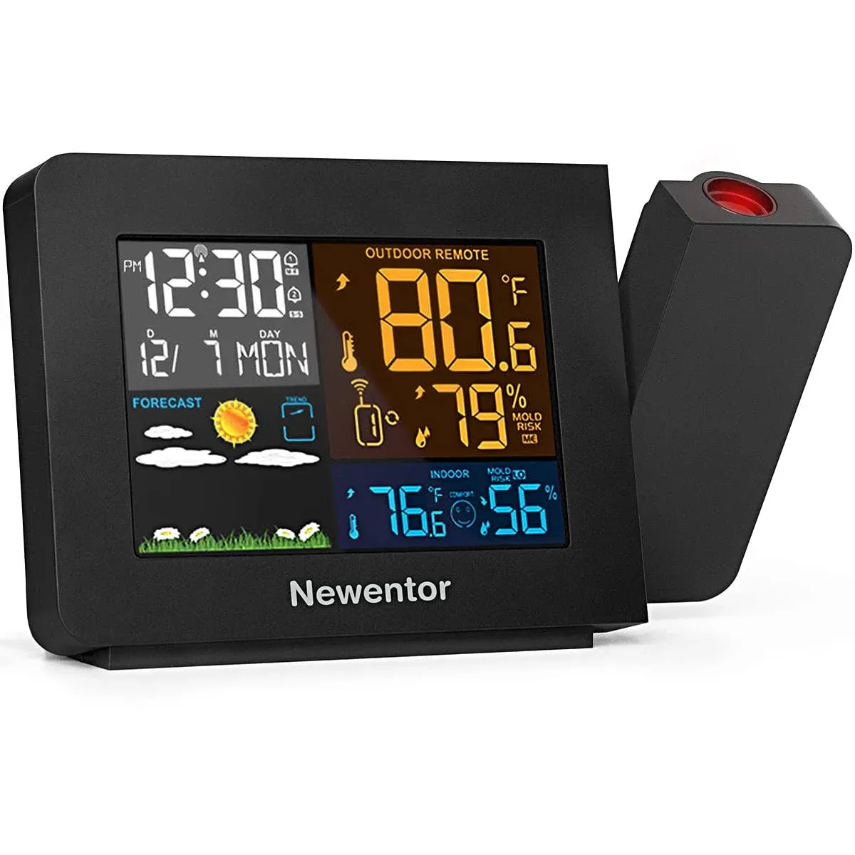 Wireless Atomic Projection Alarm Clock with Weather Station and Thermometer