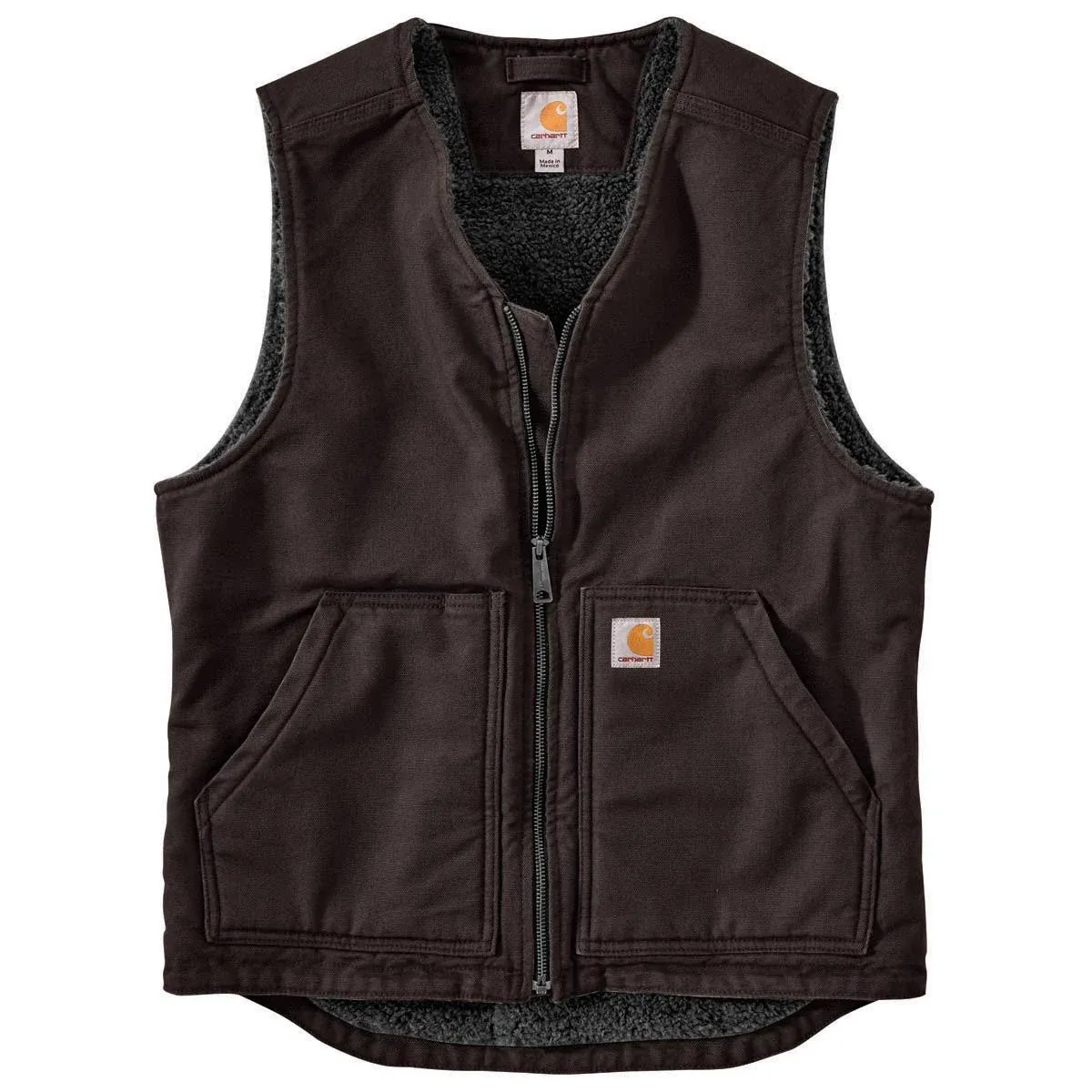 Carhartt Men's Relaxed Fit Washed Duck SherpaLined Vest