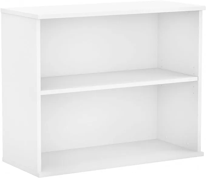 Bush Business Furniture Small 2 Shelf Bookcase - White