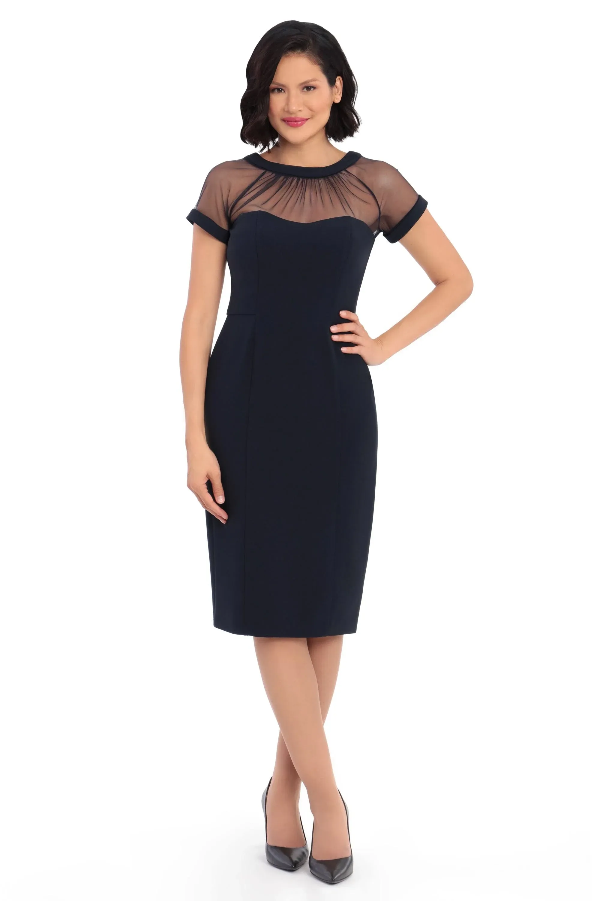 Maggy London Women's Illusion Dress Occasion Event Party Holiday Cocktail Guest of Wedding.