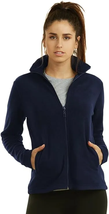 Sofra Women's Polar Fleece Full Zip Up Winter Jacket