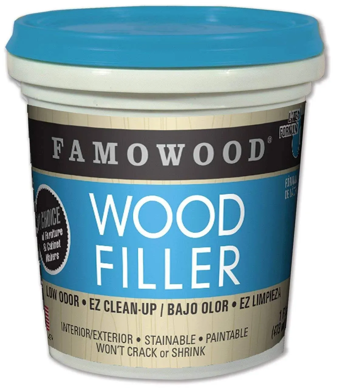 Famowood 40022112 Latex Wood Filler - Pint, Cherry/Dark Mahogany