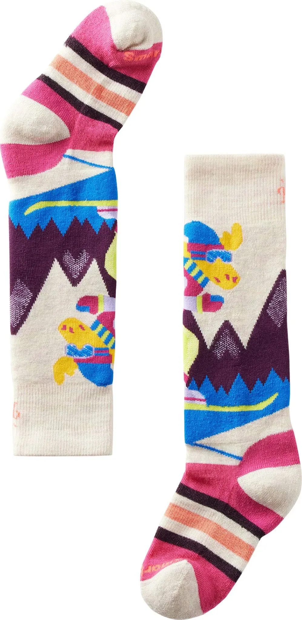 Smartwool Kids' Wintersport Full Cushion Mountain Moose Pattern Over The Calf Socks