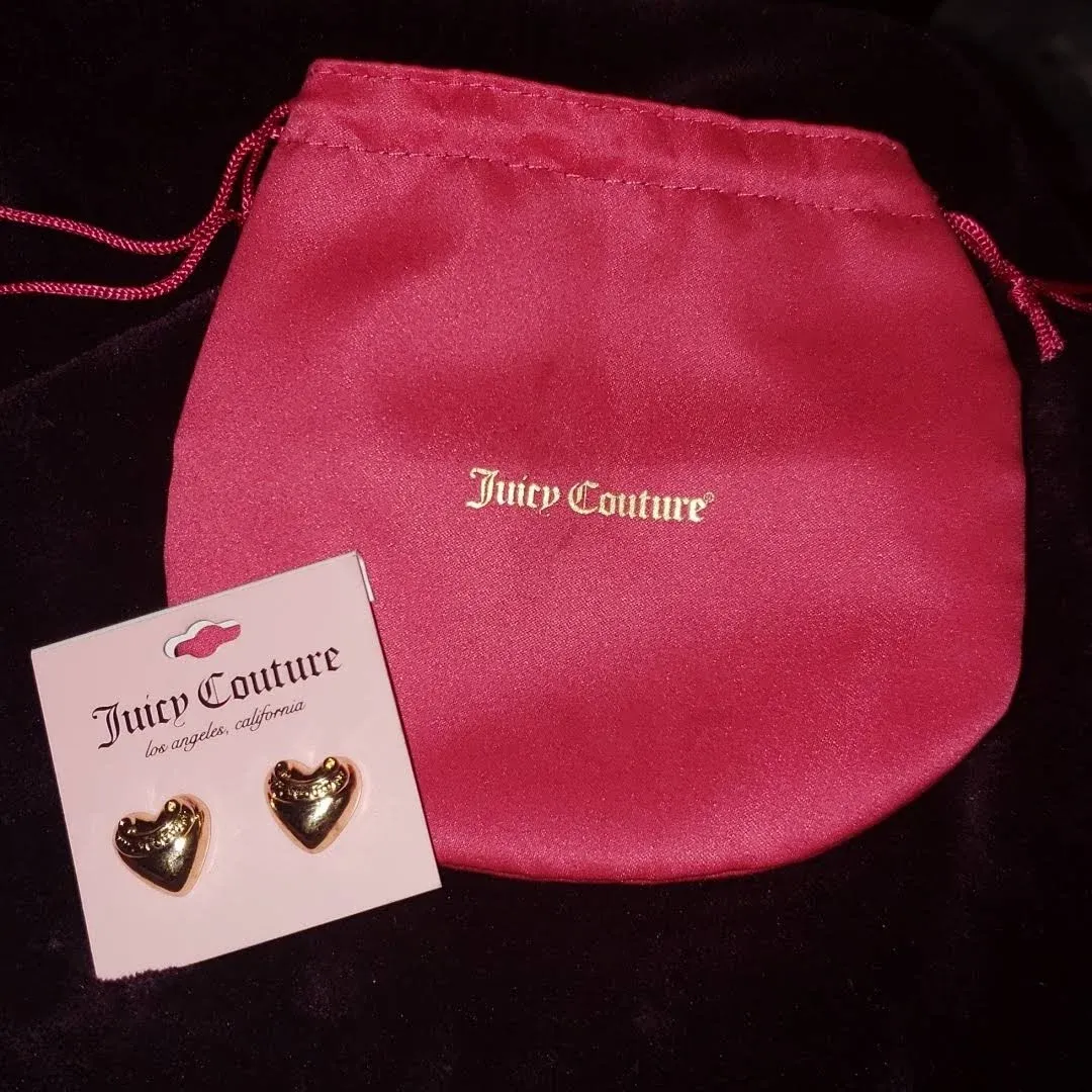 Juicy Couture Heart Stud Earrings