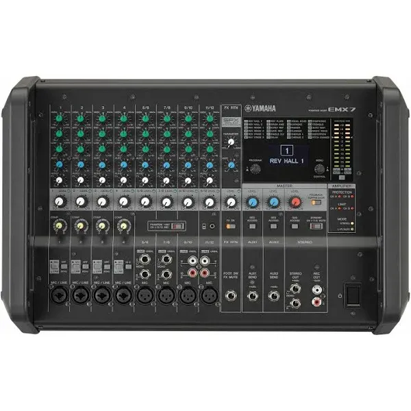 Yamaha EMX7 12-Input Powered Mixer with Dual 710 Watt Amp