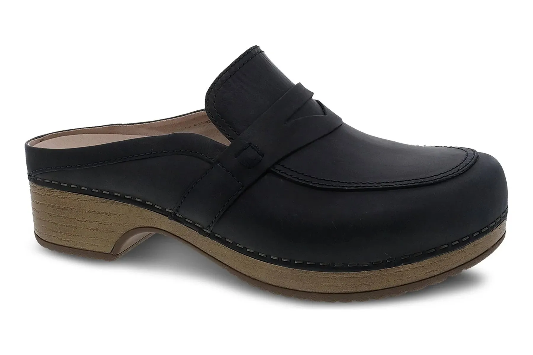 Dansko women&#039;s bel penny mule in Oiled Black - size 41