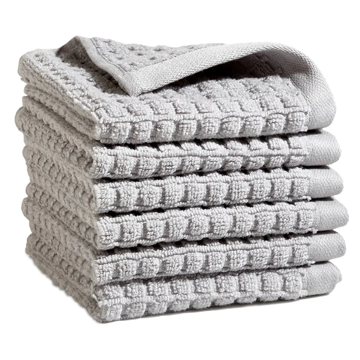 Dkny Quick Dry Washcloth, Set of 6 - Grey