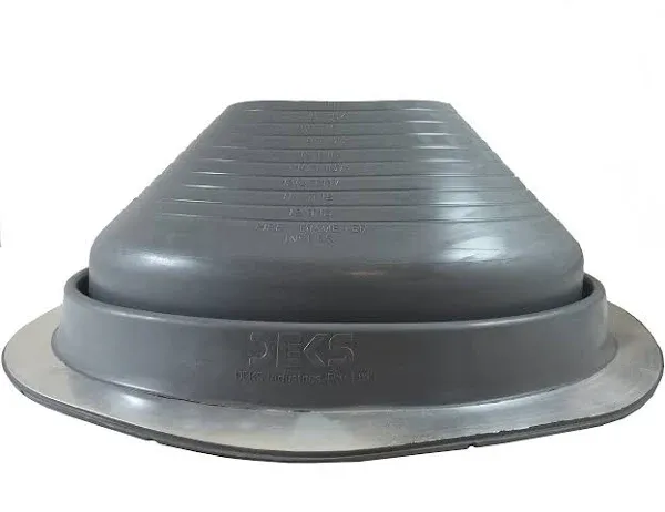 Dektite Gray EPDM Metal Roof Pipe Flashing