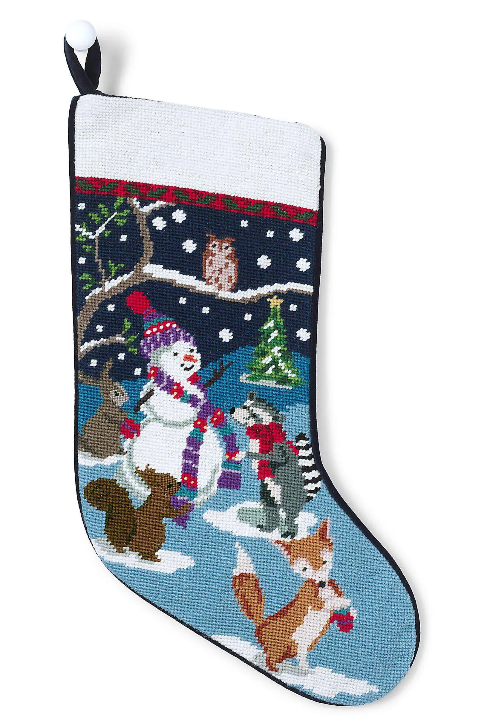 Lands' End Needlepoint Personalized Christmas Stocking