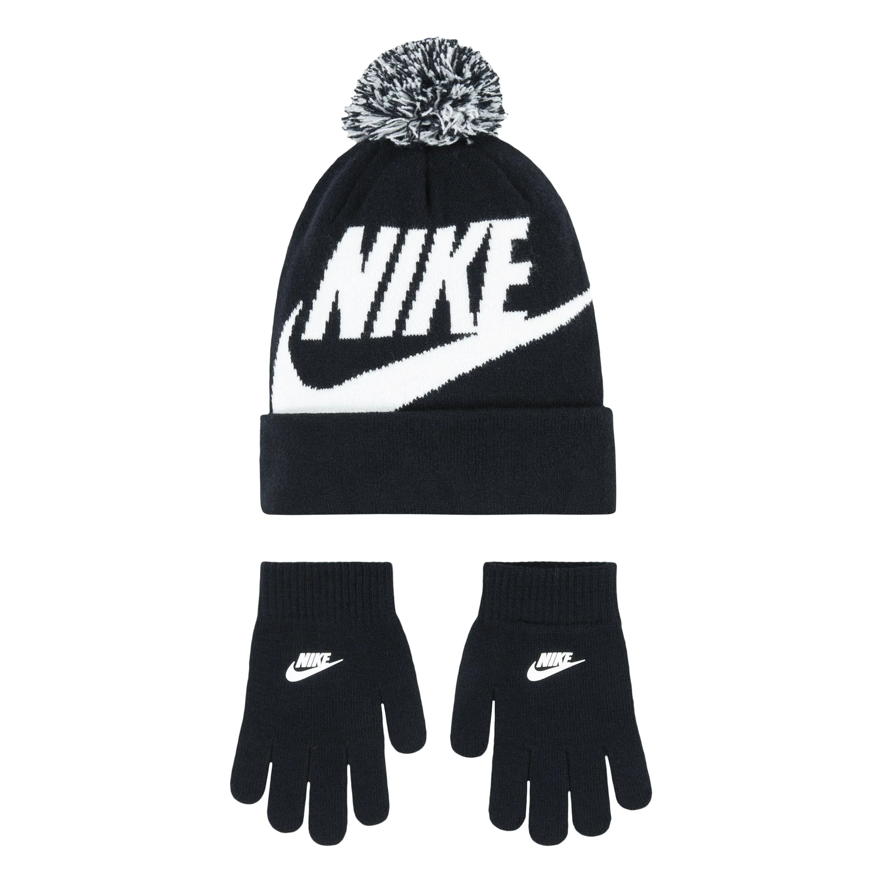 Nike Kids Girls Club Beanie &amp; Glove Set, Pink Foam, Unisex, Scarves &amp; Gloves