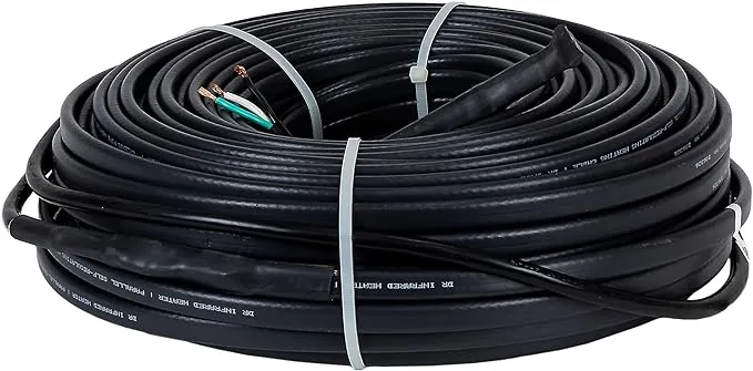 250 ft. Heating Cables for Pipes and Roof De-Icing, Self-Regulating with Built-in Thermostat, 240-Volt, 3000-Watt