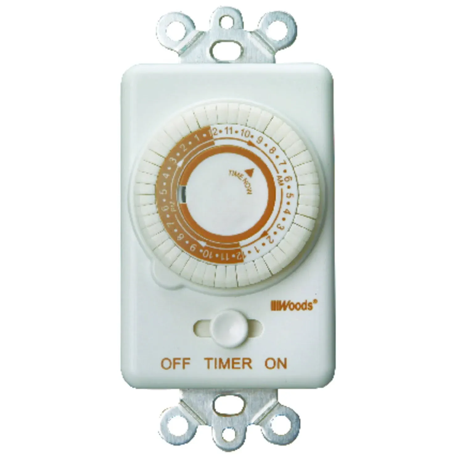 Woods Indoor Mechanical Timer 125 V White