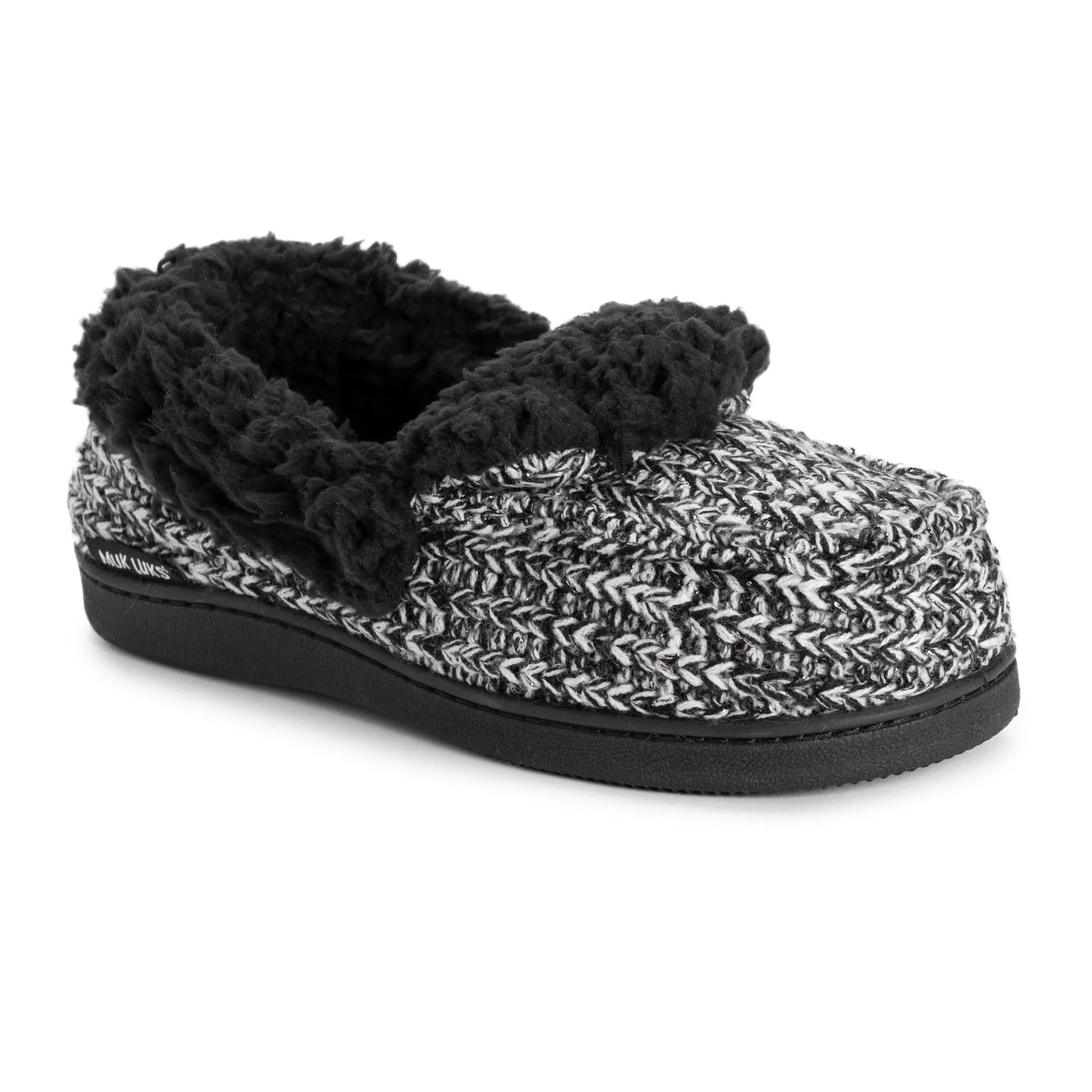 Muk Luks Women's Anais Moccasin Slippers - Ebony, M (7-8)