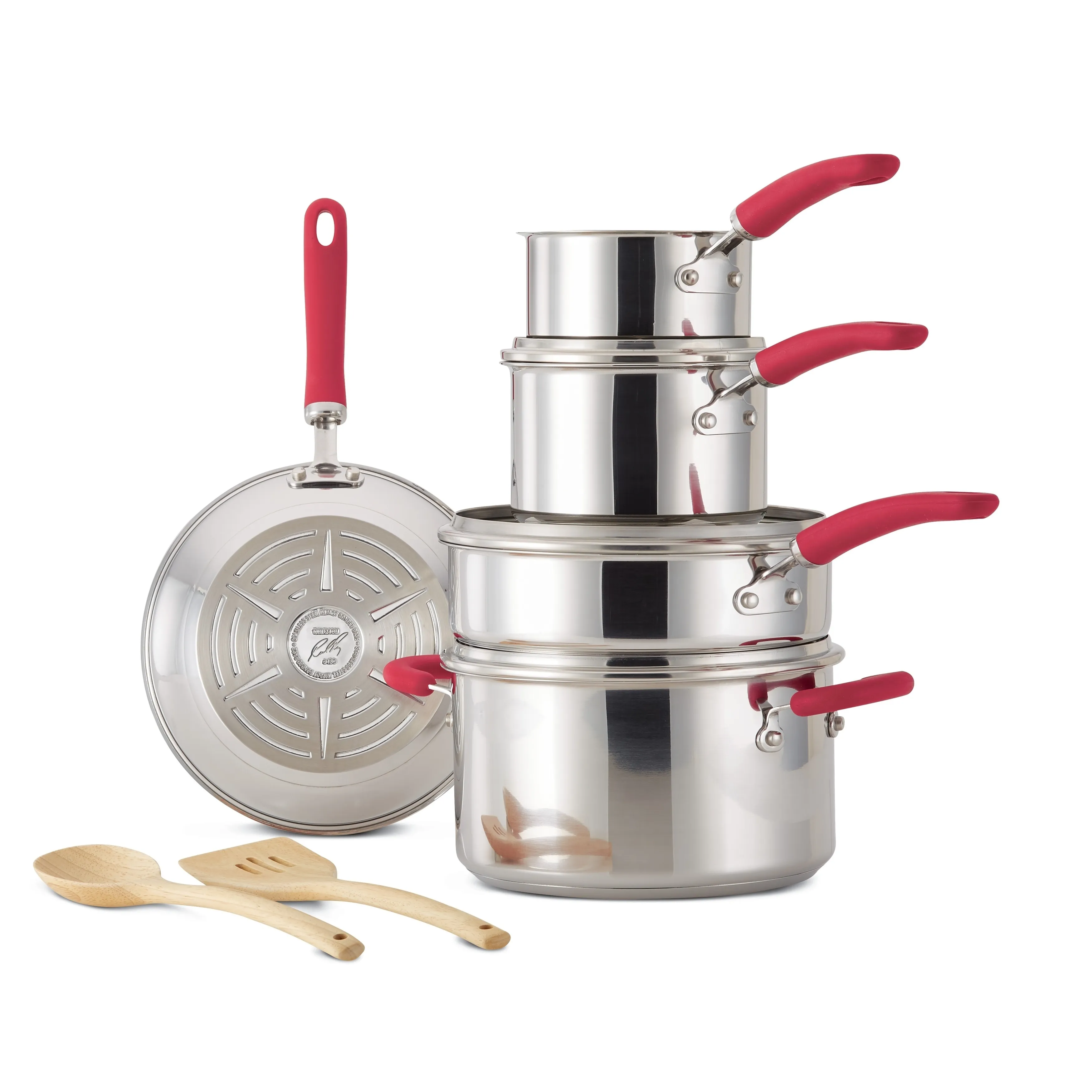 Rachael Ray Create Delicious Stainless Steel 10-piece Cookware Set