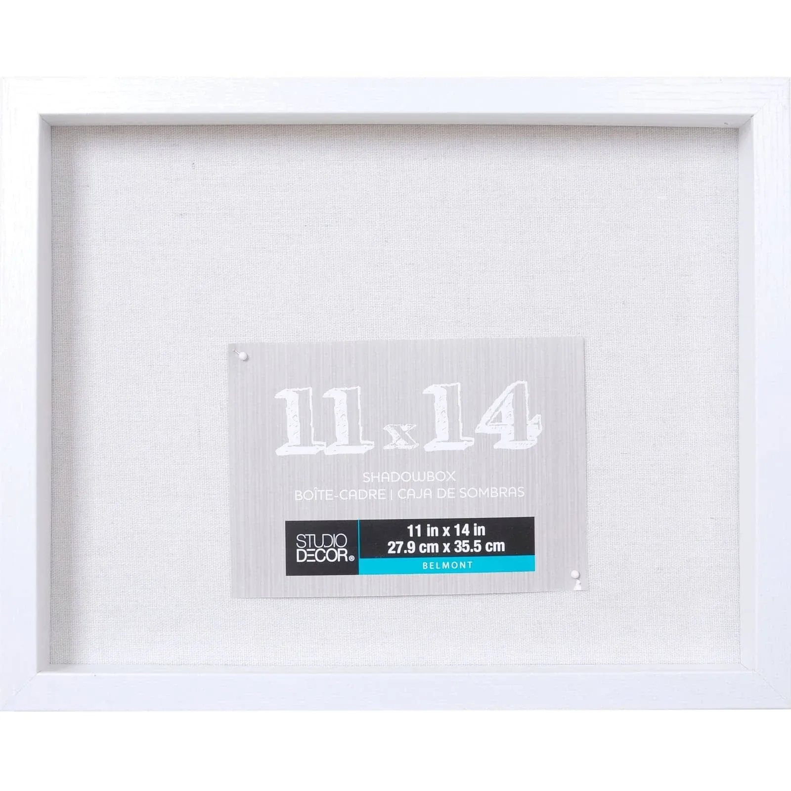 Studio Decor 11" x 14" White Belmont Shadow Box Frame - Each