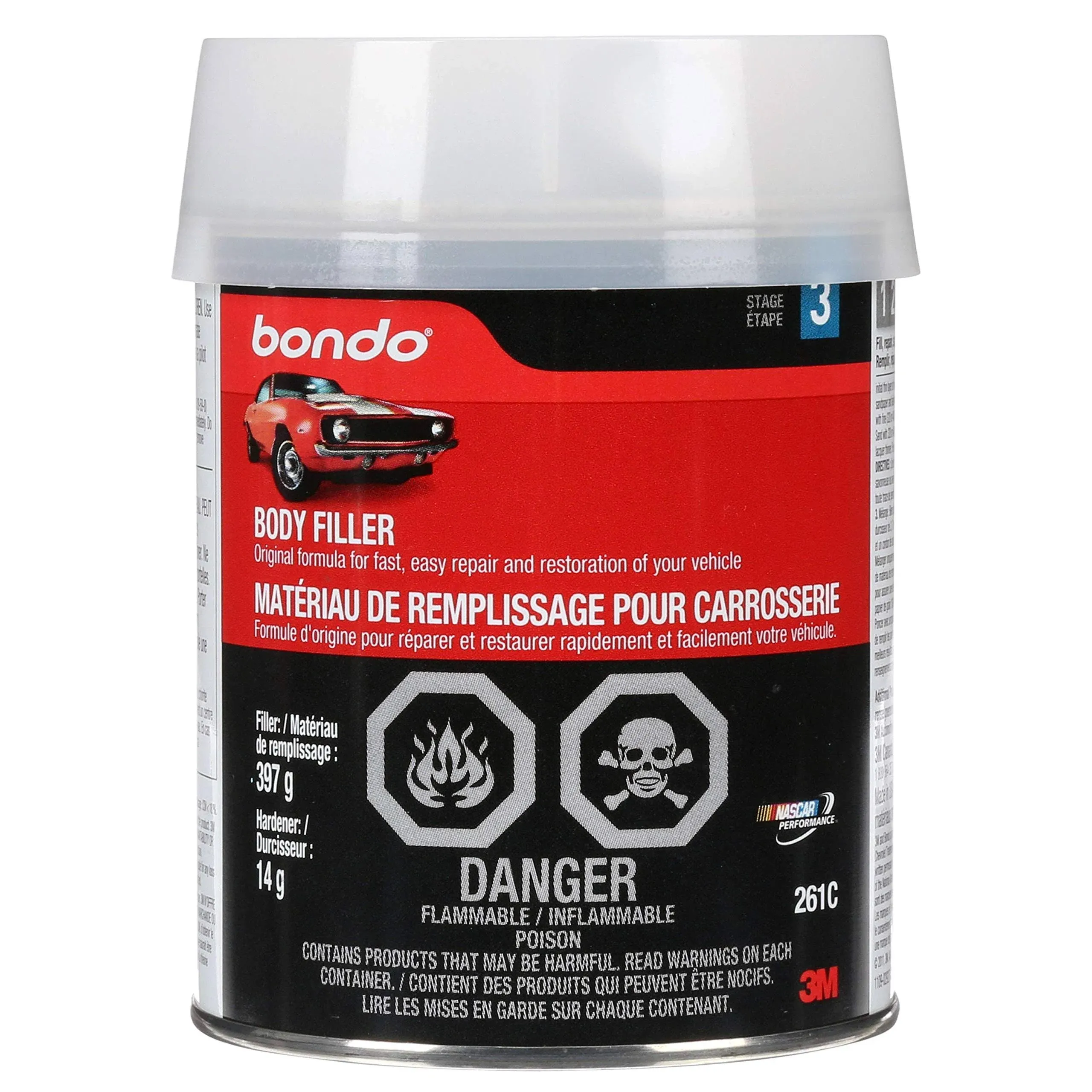 3M 00261 Bondo Lightweight Filler Pint Can - 14 oz.