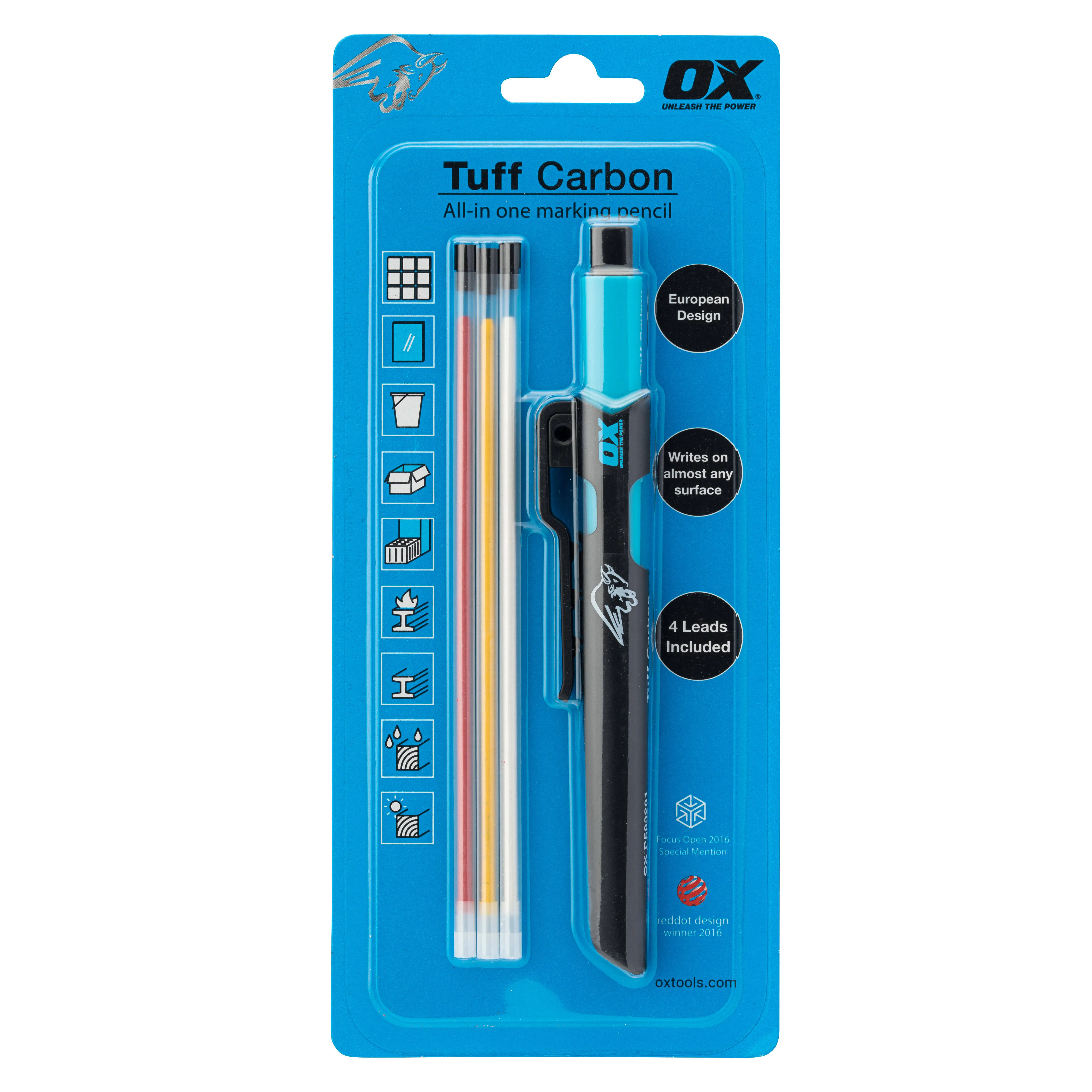 OX Tools Pro 5-Pack 5-Pieces Black/Blue Carpenter Pencil