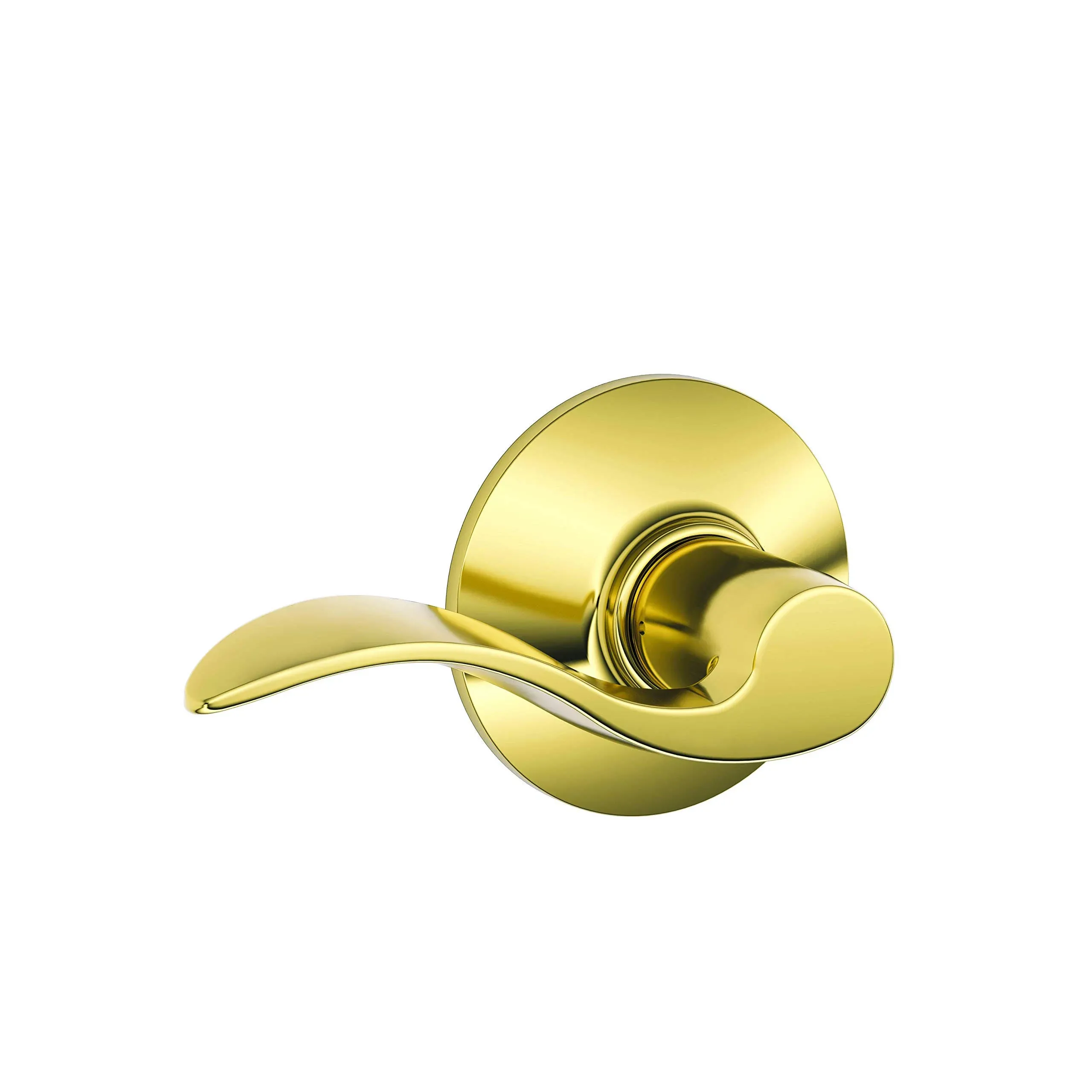 Schlage Accent Passage Door Lever; Lifetime Brass F10-ACC